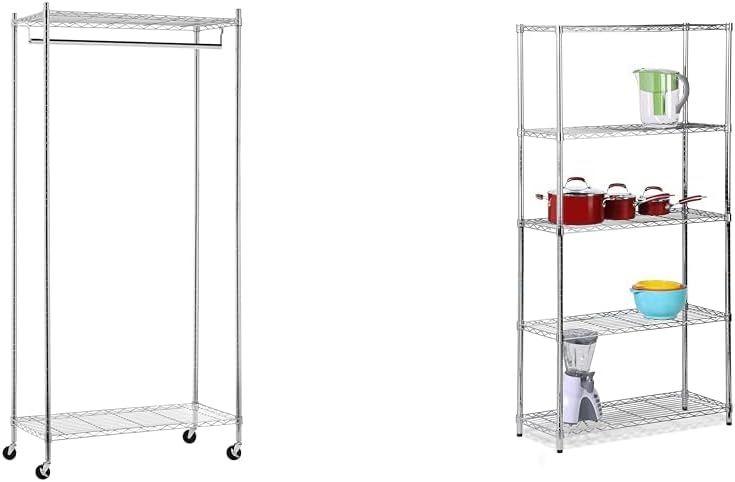 Amazon.com: Honey-Can-Do GAR-01120 Heavy Duty Rolling Garment Rack ...
