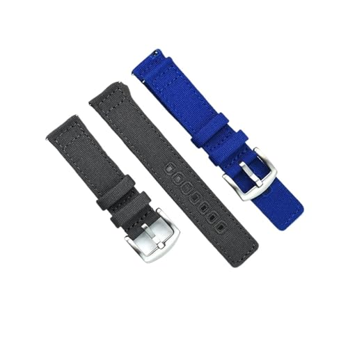 Bracelet montre nylon 22mm vert résistant à l'eau pour homme