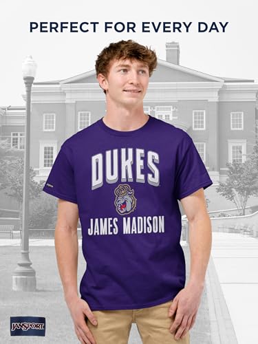 Image of JanSport NCAA Officially Licensed Campus Short Sleeve T Shirt for Men, Soft & Breathable Pre-Shrunk Cotton Crewneck T Shirt