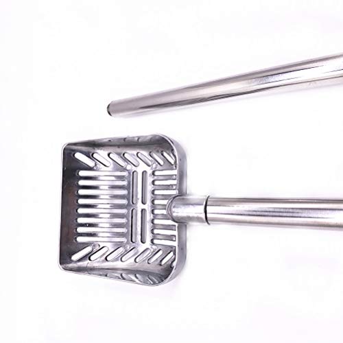 Katzenklo-Schaufel Mit Langem Griff - Edelstahl, Verstellbar, 105cm Für Einfache Reinigung