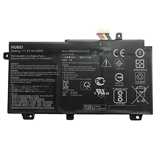 B31N1726 B31BnEH B31Bn91 A41LK9H Laptop Battery Replacement for Asus FX80 FX86 TUF FX504 FX504GE FX504GM FX505 FX505DT FX505DY FX505GE FX505GD FX505GM A15 FA506IU A17 FA706II Series(11.4V 48Wh)-A