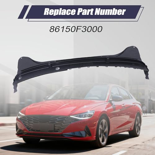 Wyrxalon Windshield Wiper Cowl Panel 86150F3000 Compatible with 2017-2018 Hyundai Elantra air Inlet Window Cover Cowl Panel top Panel Texture Black Plastic PP by Wyrxalon - Image 3