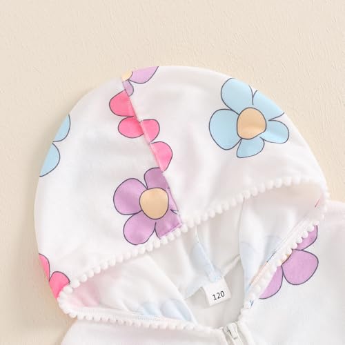 Mubineo Toddler Girl Long Sleeve Swimsuit Cute Beach Dress Floral Cover Ups Ruffle Bathing Suit Cover Up Kids Swimwear4