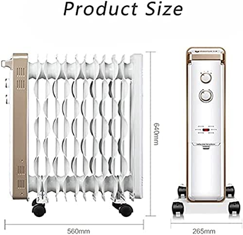 Aquecedor de óleo radiador preenchido com óleo radiador de 12 barbatanas, aquecedor de espaço silenc