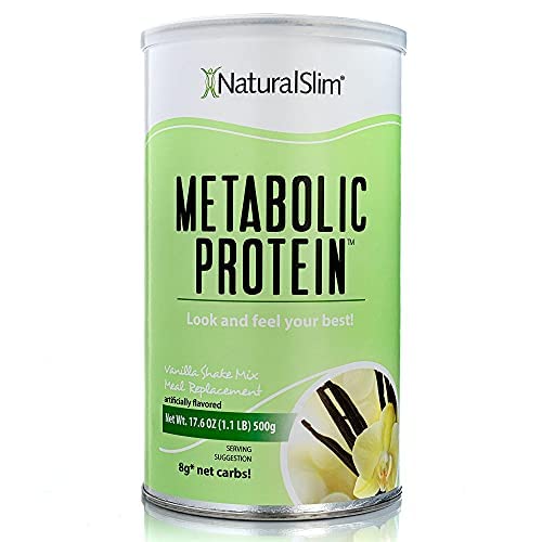 Naturalslim Metabolic Whey Protein Powder Vanilla – Low Carb, Meal Replacement Shake W/Vitamins, Minerals & Amino Acid L-Glutamine | Great Taste And Very Filling Protein Shake, 10 Servings, 17.6Oz #TOP2