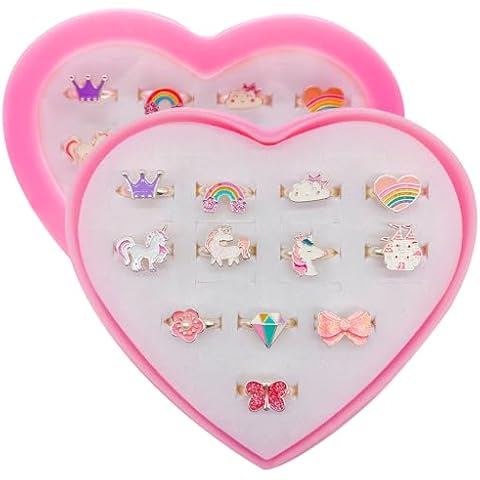 Steemjoey 12 PCS Adjustable Unicorn Rings Set Cover