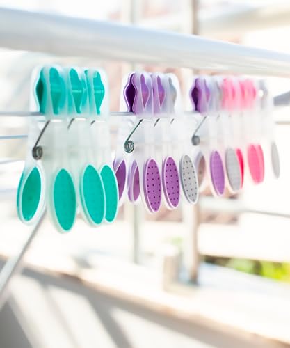 Prendedor Plástico Emborrachado, EsfreBom, Multicor, 12 Unidades