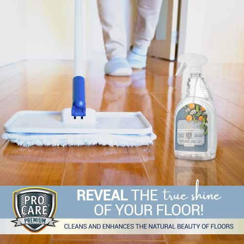 Procare Citrus Floor Cleaner (Made In Usa) | Tile, Stone, Laminate, Vinyl & Natural Wood Floor Cleaner For Mopping, Floor Cleaning Solution With Citrus Aroma - 32Oz / 0.95L Spray Bottle #TOP7