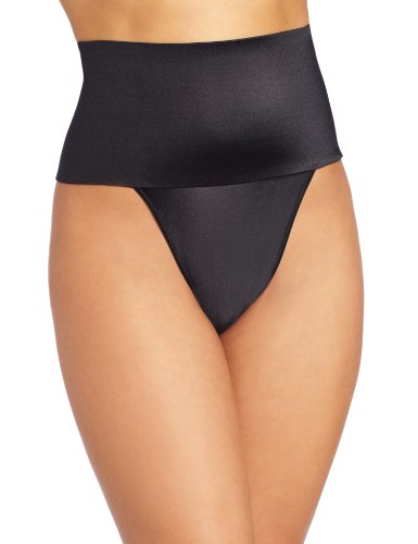Rago Style 801 - Soft Shaping Wide Band Thong, M/28 Black