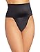 Rago Women's Wide Band Thong Panty, Black, Medium (28)