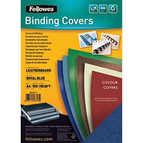 Portadas Fellowes Delta A4 azul real de alta resistencia para dossiers y presentaciones impecables