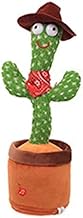 Smaly Dancing Cactus Plush Toy Voice Mimicking Dancing Amigo Singing and Dancing Cheerful Cactus (Cowboy)