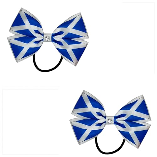 Pack Of 2 Scotland St Andrews Cross National Flag Inspired Hair Bow