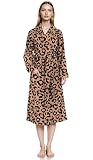 TowelSelections Womens Robe Cotton Kimono Bathrobe for Women Knee Length Terry Cloth Towel Robes for Women Small-Medium Leopard J.