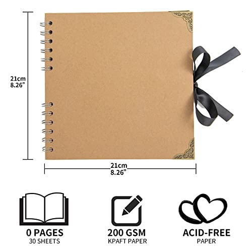 Scrapbook (8 X 8 Inch) Scrapbook Album 60 Pages Ideal For Your Diy Scrapbooking Albums Wedding And Anniversary Family Photo Album (8 * 8 Scrapbook) #TOP2