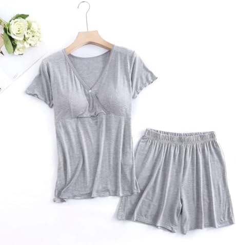 Pigiama Premaman WOXIHUAN - Set Ospedale, Cotone, Allattamento - Foto 3