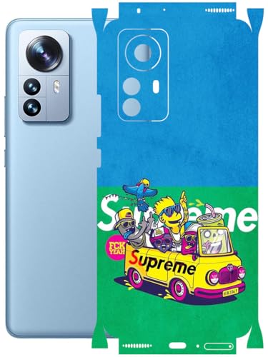 Image of AtOdds - Full Body Back Screen Guard Protector Film - Lamination Wrap Skin Sticker Compatible with XIAOMI Mi 12 PRO | Scratchproof Matte Finish (Simps)