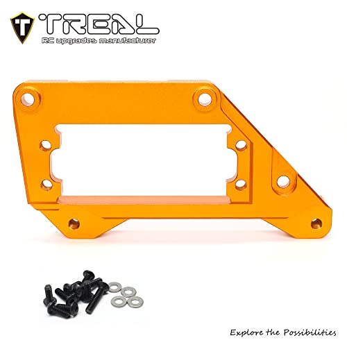 Support servo SCX10 Pro TREAL en alu 7075 orange robuste pour châssis crawler - 2