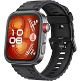 Issinlky Miękki silikonowy pasek kompatybilny z Huawei Watch Fit 4 Pro/4/3, pasek sportowy o strukturze fali dla Huawei Fit 4 Pro/4/3