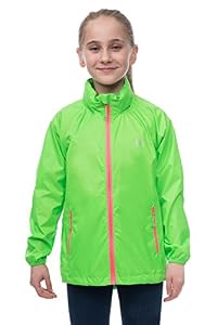 Mac in a Sac MINI Neon Waterproof Packaway Jacket (Neon Green, 8-10 Years)