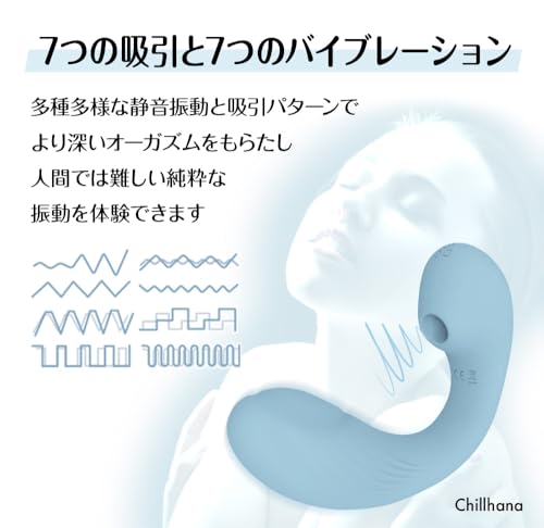 Chillhana 例の吸うやつ 【正規品】 バイブ 吸うやつ クリ吸引バイブ 女性用 アダルトグッズ 潮吹き 防水 (パールブルー) - 画像4