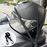 LUMITERRA Siatka Bagażowa, 4 Sztuki, Elastyczna Siatka do Przechowywania, 2 Siatki Organizacyjne (40 x 40 cm) z 6 Haczykami i 2 Paski Motocyklowe z Haczykami, do Większości Rowerów i Motocykli