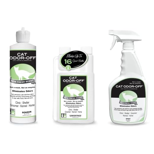 Odorcide Cat Odor-Off Fresh Scent Concentrate Pet Smell Odor Eliminator Bundle – Cat Odor Eliminator Concentrate for Pet Urine Odor, Tomcat Spray for Cat Urine Smell, Feces on Carpet & Litter Boxes