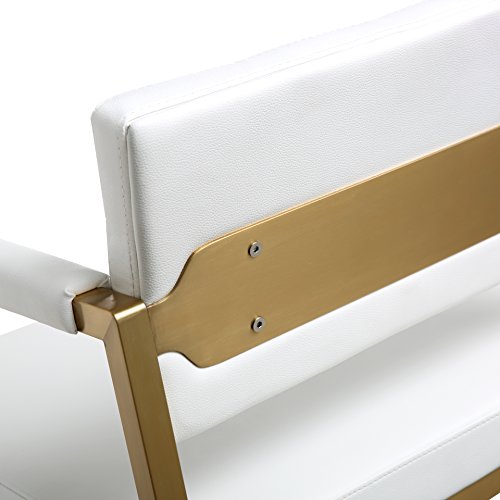 Tov Furniture Director Steel Counter Stool, Standard, White #TOP7