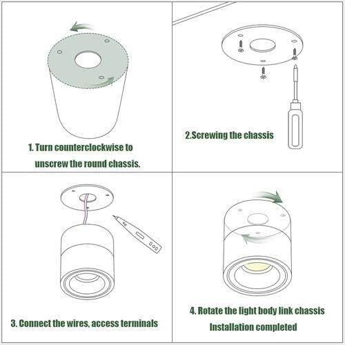 Foco empotrable LED de techo 5W COB para iluminación de pasillos y cocina 6