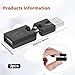 Qulkws 2 Pcs USB 2.0 Adapter USB 90 Degree Adapter Rotating and Swivel Twist USB 2.0 Type A Male to Type A Female 360 Degre Rotation Adjustable Right Angle Extension Convertor (AM-FM)