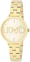 LIU JO Time TLJ2040 Women's Watch in Gold Colour with Stainless Steel Bracelet, Water Resistance: 3 Bar, Case Diameter: 32 mm,
