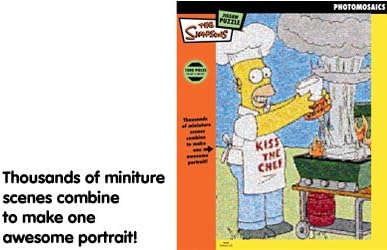 BV Leisure - Photomosaics The Simpsons Kiss The Chef 1000 Piece Jigsaw Puzzle
