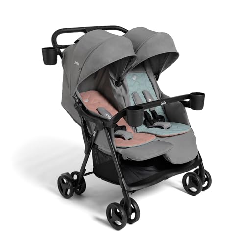 Image of Joie Baby, Rosemary Side-by-Side Double Stroller - Lightweight, Compact, and Comfortable Side-by-Side Stroller for Twins or Siblings
