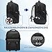 MATEIN Trolley Rucksack mit Rollen, 17,3 Zoll Trolley Rucksack mit Groß Rädern, 50L Reiserucksack mit rollen,Kombinationsschloss, Wasserdichte für Arbeit Reise, Schwarz