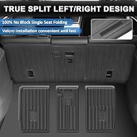 WEIZE Tesla Model Y Juniper Floor Mats 2025 2026, 11 PCS Full Set All Weather Non-Slip Floor Mats & Cargo Liners, Black Car Mats for Tesla Interior Accessories ((Not for Standard) — image 4