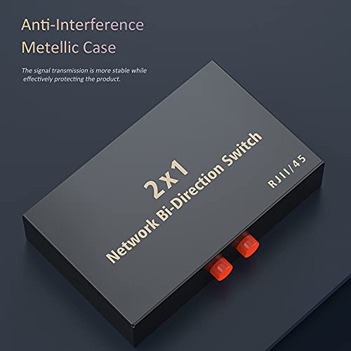 Rj45 Network Switch Selector 2X1 Ethernet Rj45 Network Switch Splitter Selector Box 100M/1000M #TOP5