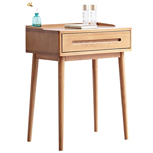 Solid Wood Desk with Drawer, Vanity Table