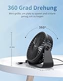 TriPole 2 Pack USB Desk Fan, 3 Speeds Adjustable Strong Wind Table Fan, 360° Head Rotatable 1.5 m Cable Portable Mini Fan, 4.5 Inches Personal Fans for Table Home Bedroom Office Indoor Outdoor, Black - Image 4