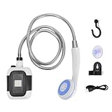 Cocoarm Camping-Duschset, 2000-mAh-Duschpumpe mit Duschkopf, für Outdoor-Reisen, Wohnmobil, Haustierwaschen, Camping