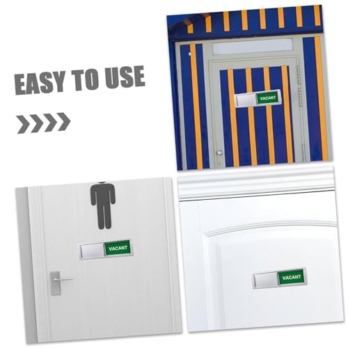 Image of Push Pull Stickers for Door, Vacant Occupied Door Sign for Home Office Restroom Conference Room Bold Red Green Display Easy Adhesive Installation(7 * 2in)