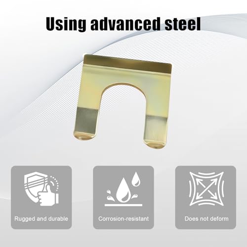 EKUWU 15 PCS Brake Line Clips, Metal Brake Line Bracket, U-shaped, Metal Universal Car Fuel Cable Clip, Replacement Hose Retaining Clamp for Car, Truck, Vehicle, Motorcycle - Thumbnail 4