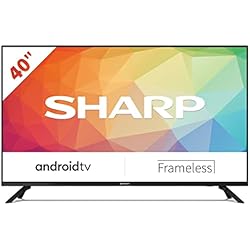 Pantalla Touch 40 Pulgadas Sharp 40FG6EA - Android TV (11) de 40´´ (Full HD, 2X HDMI, 2X USB, Bluetooth), Google Assistant, Chromecast, Dolby Audio, Active Motion 400, Color Negro