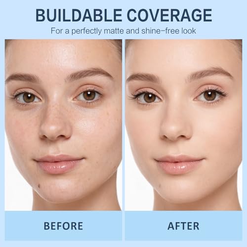 UCANBEMAKEUP SuperFreeze Pressed Setting Powder, Freeze-Dried Skincare Powder for All-Day Oil Control, Pore-Blurring Matte Finish with Hyaluronic Acid & Niacinamide, Smooth Crease-Resistant Compact (Natural)