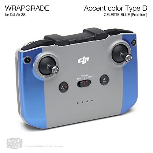 Skórka Wrapgrade kompatybilna z DJI Air 2S | Kolor akcentujący B (CELESTE BLUE)