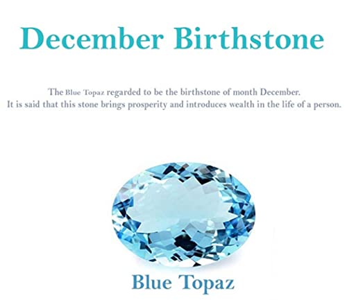 Statement Stacking Rings For Woman Girls Diamond Blue Topaz 10X14 Mm (7.5) #TOP7