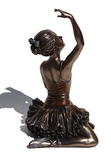 5.13 Inch Ballerina - Warming Up Cold Cast Bronzed Figurine #TOP3