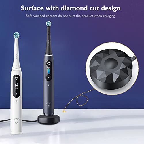 Replacement Charger Base Compatible With Braun Oral B Io Series 7 8 9 Electric Toothbrush, Magnetic Travel Charging Base For Oral-B Io Series 7 Series 8 Series 9 Replacement 3768 Adapter Cord Black #TOP2