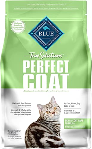 Blue True Solutions Perfect Coat Natural Skin & Coat Care Adult Dry Cat Food, Salmon 3.5 Lb (2 Pack) #TOP8