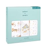 aden + anais エイデンアンドアネイ おくるみ 2022年干支 寅 3枚セット 120×120cm モスリンコットン スワドル 新生児 出産祝い ASWC30007J