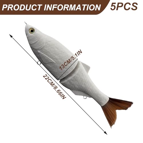 Leurres de pêche vierges non peints avec queue filament pour bar et brochet